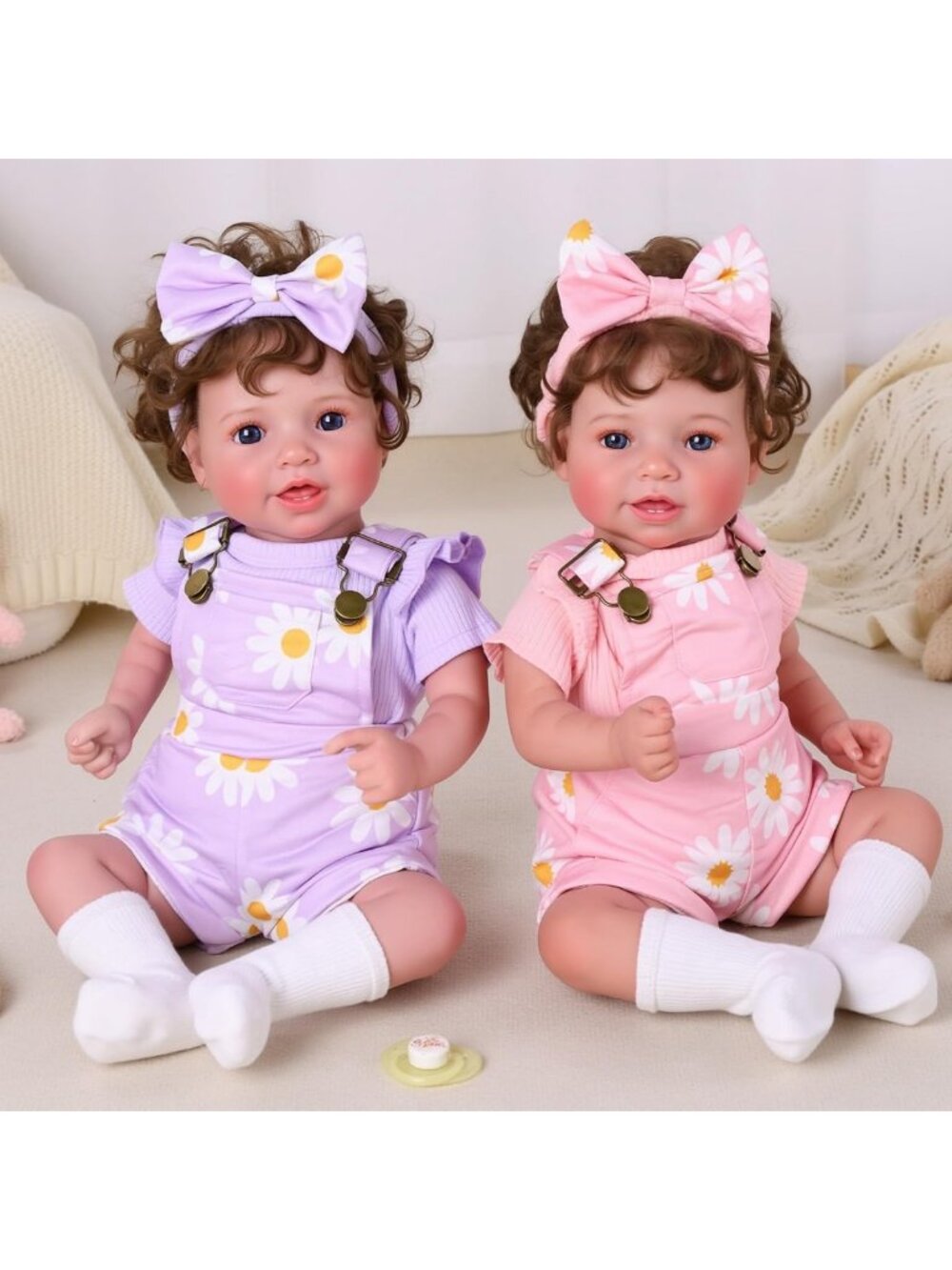 Adorable 20" Reborn Baby Dolls Twins - Soft Vinyl, Poseable, Realistic Features